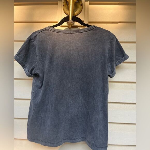Soulshine grey distressed,shortsleeved T-shirt, Eat Fruits, Not Friends print S - Picture 7 of 7